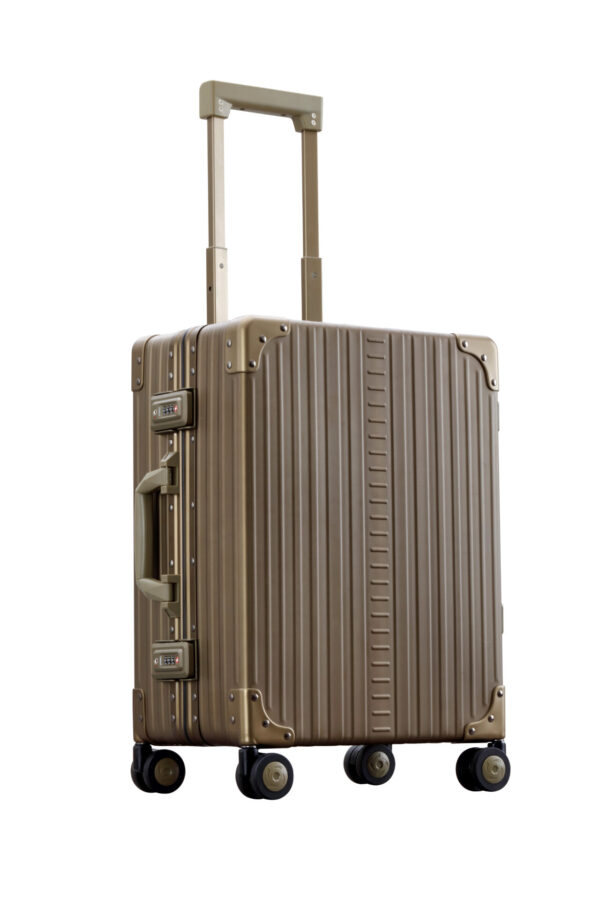 Aleon 21" Domestic Carry-On Bronze Aluminium koffer zijkant