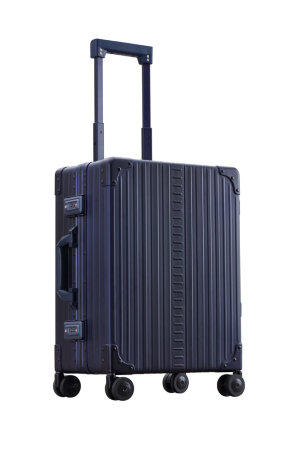 Aleon 21" Domestic Carry-On Sapphire Aluminium koffer zijkant