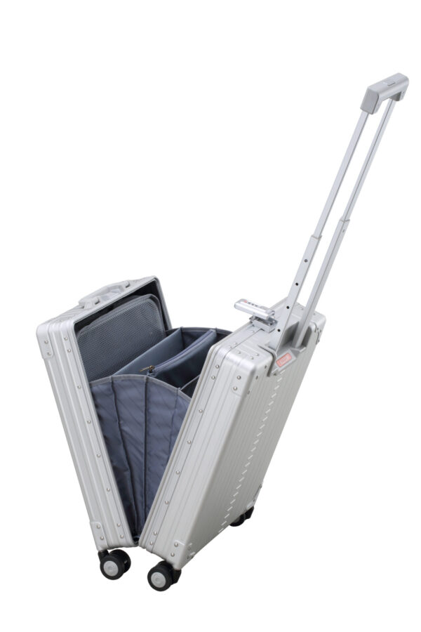 Aleon 21" Vertical Business Carry-On Platinum open